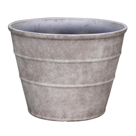 L&G Solutions L&G 12 in. H X 16 in. D Polyresin Hamilton Planter Stone PVF5116TSI